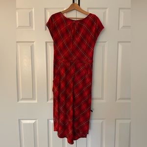 Patagonia red plaid dress